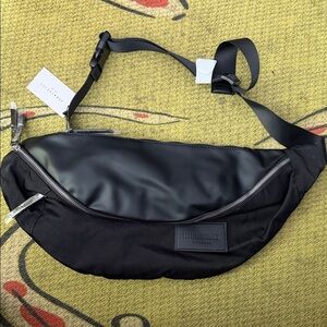 NWT homme objet Black Crossbody Bag with Silver Accents